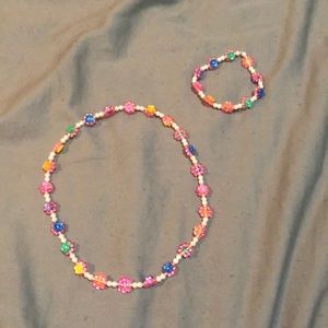 Little girl necklace and bracelet set